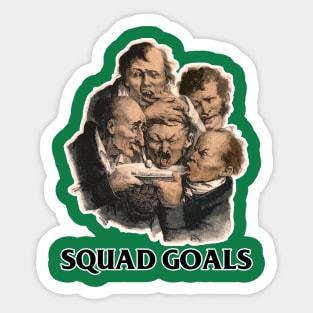 Squad Goals Vintage Design Tee Sticker